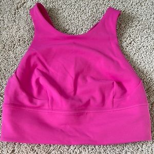 hot pink lululemon sports bra